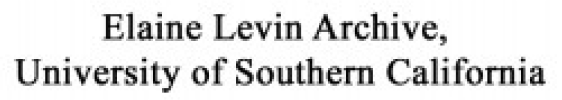 elaine levin archive university of southern california